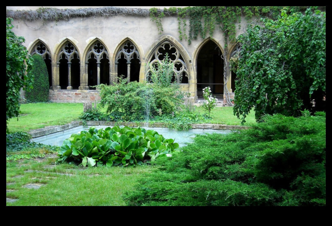 Klostera krāsas: dinamiskas ainas gotikas klosteru pagalmos